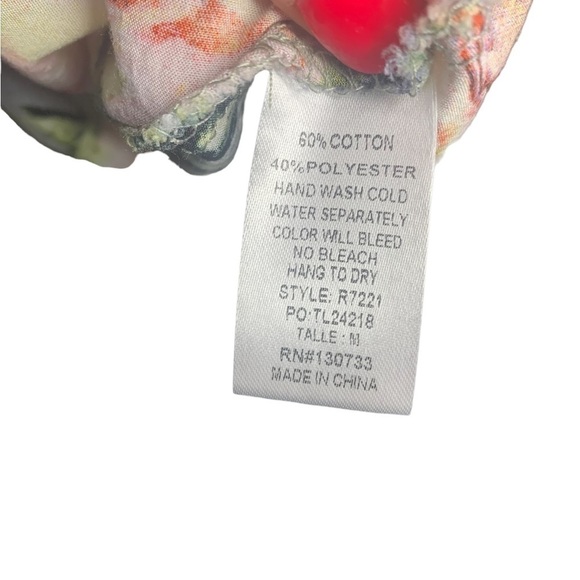 Umgee Women's Boho Floral Bohemain Keyhole Chic 3/4 Bell Sleeve Dress Size Med - Picture 4 of 6